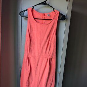 Old Navy pink/peach/coral tank dress with pockets and back zip